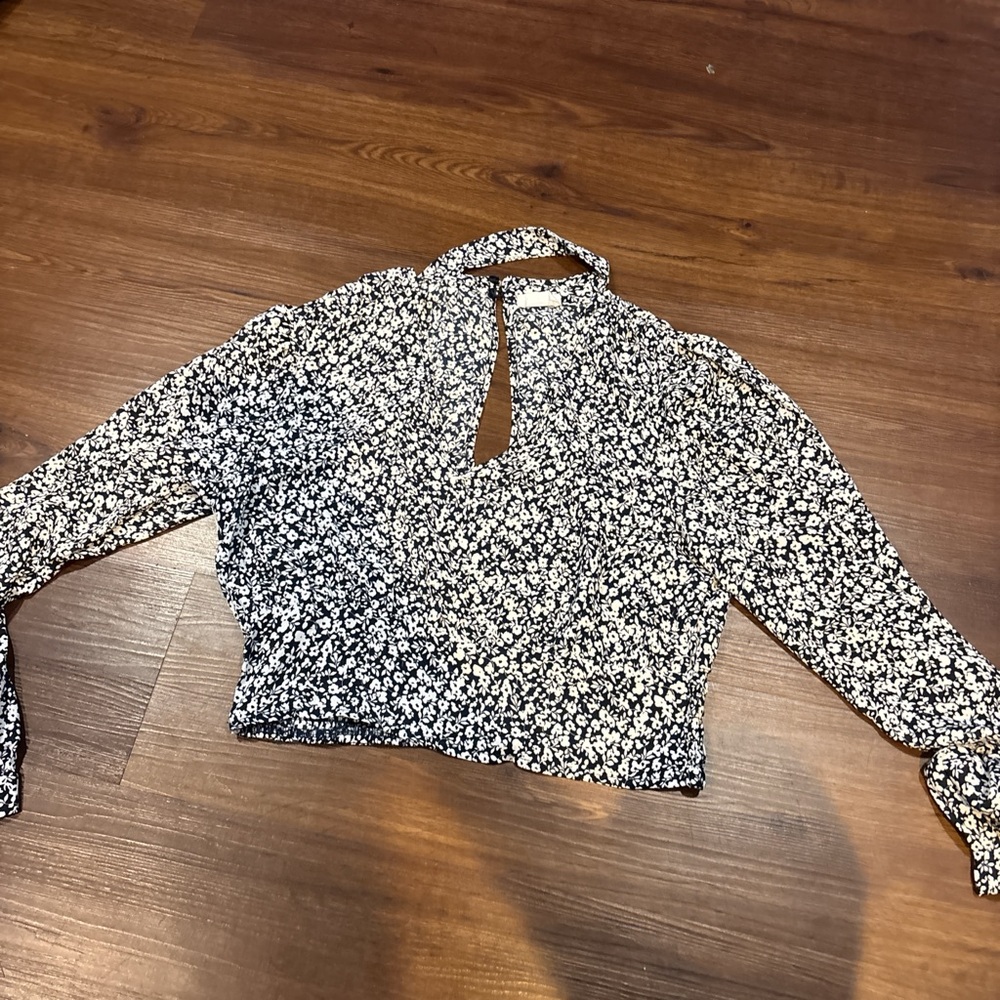 Sienna Sky Black and White Floral Blouse